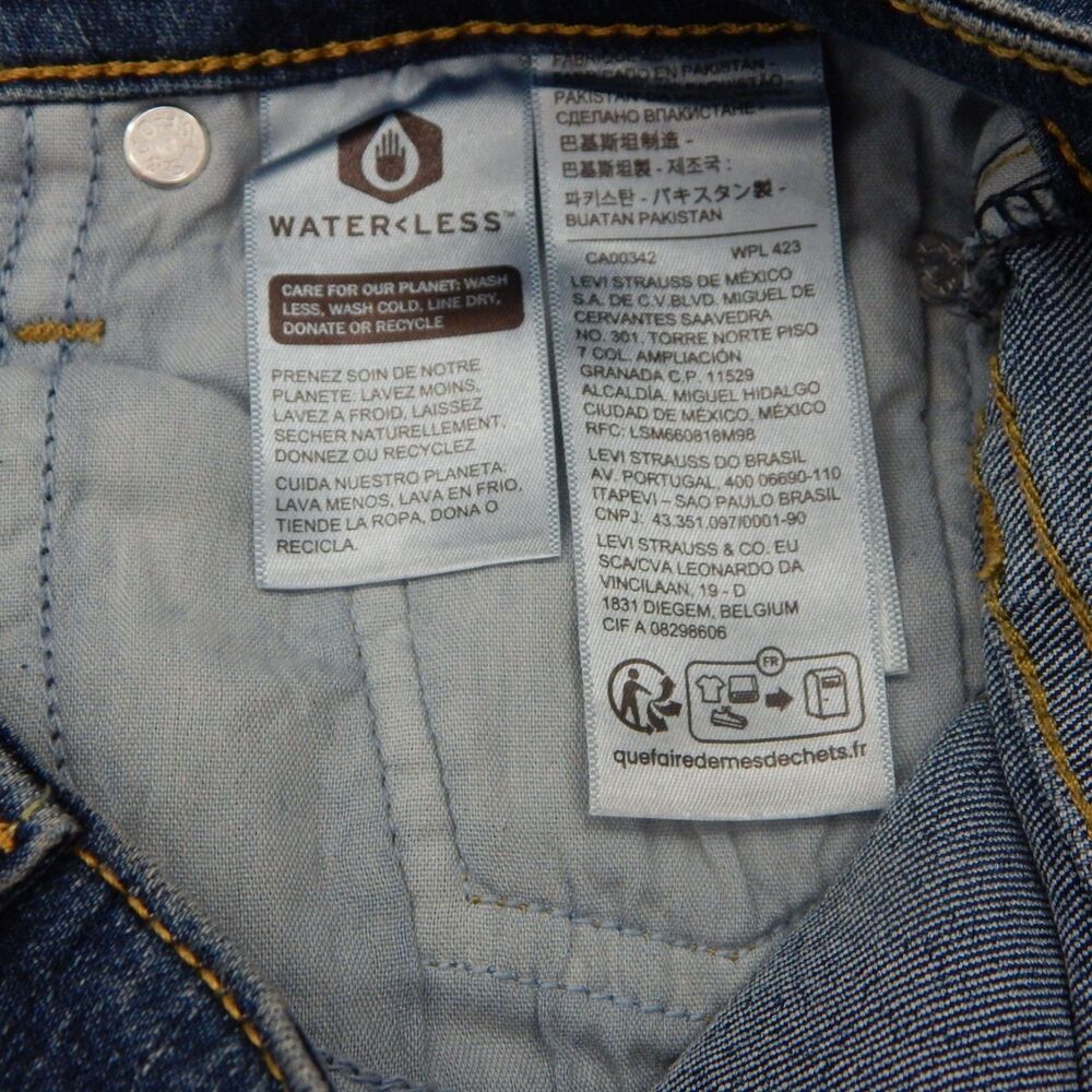 NWT Levi's 725 High-Rise Bootcut Jeans Woman’s Size 29 x 32 Dark Blue Tux Stripe - Picture 13 of 16